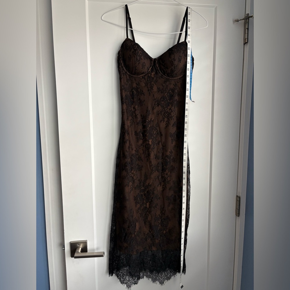 ARIELLA & AYANA | Black Luxe Lace Spaghetti Strap Midi Dress | Women’s Size S - Picture 8 of 17